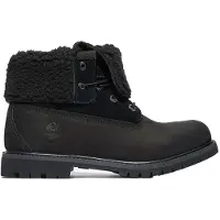 Timberland pour femme. TB18149A0011 Bottes en cuir Authentic Mid Warm noir (39.5 W), Plat, Lacets, Casuel