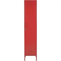 Beliani Armoire En Acier Rouge Frome