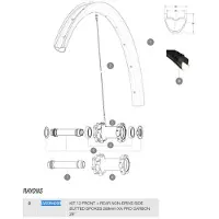 Mavic Rayons Gauches Xa Pro Carbon 29 2017-18 12 Unités
