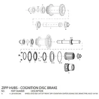 Zipp Embouts Pour Moyeux Avant à Disque Cognition