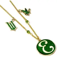 Ginza.se WICKED Elphaba 'E' Icon Green & Gold Necklace with Charm Embellissements