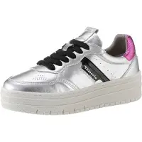 Tamaris Baskets basses fuchsia / noir / argent