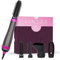 Fineza - Set de brosses pour sèche-cheveux - Noir/Rose