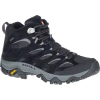 Merrell - Chaussure de randonnée en GORE-TEX - Moab 3 Mid Gtx Black/Grey pour Homme en Matières Recyclées - Taille 41.5 - Noir