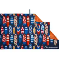 Lifeventure Serviette de bain en fibre souple recyclée imprimée Barva : planches de surf