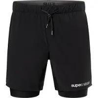 Super.natural Double Layer Shorts Noir M Homme