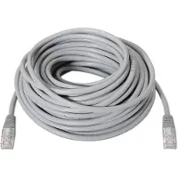 Aisens A133-0184 - Câble de raccordement RJ45 (15 m, 10/100 Mbit/s, Switch/Router/Modem/Anschlussfeld/Point d'accès/Anschlussfelder) Farbe Grau