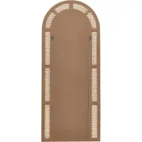Beliani Miroir FRANEY Rotin Naturel