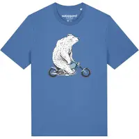 Watapparel T-Shirt 'Bär auf Bike' bleu / bleu ciel / mélange de couleurs
