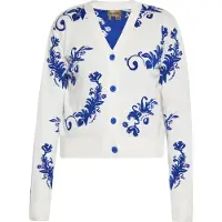 Ebeeza Cardigan bleu / blanc cassé