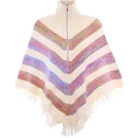 Ebeeza Cape marron / violet / blanc cassé
