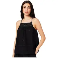 Superdry Vintage Woven Lace Sleeveless T-shirt Noir M Femme