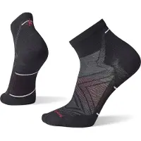 Smartwool - Chaussettes de trail/running - Run Zero Cushion Mid Crew Socks Black en Laine - Taille M - Noir