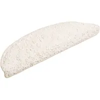 vidaXL Tapis d'escalier 10 pièces 56 x 17 x 3 cm Blanc Demi-rond