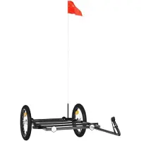 vidaXL Remorque pour vélo Noir 126x63x34 cm Fer