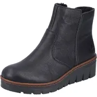 Rieker Bottes pour femmes, modèle Kuwait, fermeture éclair, bottine, couleur noire