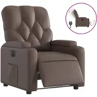 vidaXL Fauteuil relax électrique marron similicuir