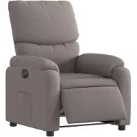 vidaXL Fauteuil relax électrique Tissu Taupe