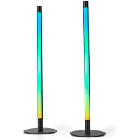 Nedis Lumière d'ambiance SmartLife | Wi-Fi | Tube | 600 lm | Blanc chaud à frais / RGBIC | 2700 - 6500 K | 36 W | Métal | 2 pièces