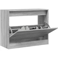 vidaXL Armoire à chaussures sonoma gris 80x34x63 cm bois d'ingénierie