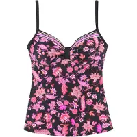 LASCANA Haut de tankini rose / noir
