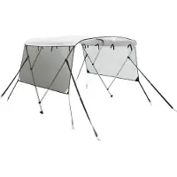 vidaXL 3-Bow Bimini-Top avec panneaux latéraux en maille 183x(170-182)x137 cm