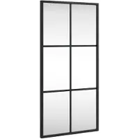 vidaXL Miroir mural noir 30x60 cm rectangulaire fer