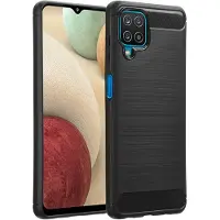 IMoshion Coque Brushed pour Samsung Galaxy A12 - Noir