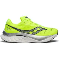 Saucony Chaussures de course pour hommes Endorphin Speed 4, couleur jaune citron/bleu marine, taille 42,5 (EU)