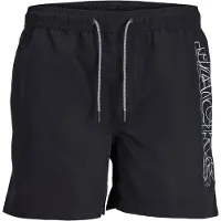 Jack & Jones Shorts de bain 'JPSTFiji' noir / blanc