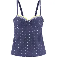 LASCANA Haut de tankini bleu / jaune pastel / blanc