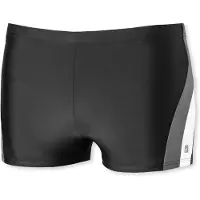 Schiesser Maillot de bain 'Nautical Active' gris / noir / blanc