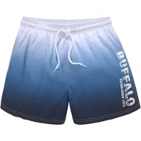 Buffalo Shorts de bain bleu marine / bleu clair / blanc