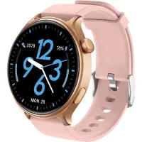 Maoo GTR Series 2 Smartwatch Ladies - Bracelet en acier inoxydable et TPU - Podomètre - Moniteur de fréquence cardiaque - Moniteur de sommeil - Multisport - Convient à Android et iOS - Rose