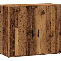 vidaXL Sideboard imitation vieux bois 80x33x70 cm Bois composite