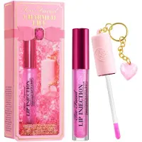 Too Faced Charmed Life Lip Gloss & Key Chain brillant à lèvres longue tenue pour un volume extra teinte Haute Pink 4 g