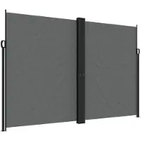 vidaXL Marquise latérale extensible Anthracite 220x1000 cm