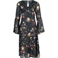Jawbreaker Robe mi-longue Gothic de - Garden Of Skull Midi Chiffon Dress - XS - 4XL - pour Femme - multicolore - Taille XL