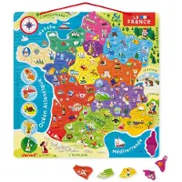 Janod Puzzle France Magnétique 93 pcs (bois) - - Nouvelles régions 2016 - Dès 7 ans