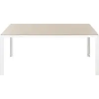 Beliani Table De Jardin Beige 160 X 90 Cm Catania
