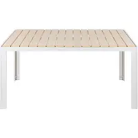 Beliani Table De Jardin Bois Clair 150 X 90 Cm Como