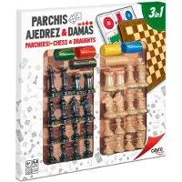 Cayro Parchís-chess-ladies With Wood Accessories Board Game 33x33 Cm Multicolore Enfants