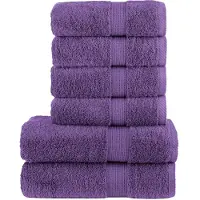 vidaXL Ensemble de serviettes de qualité supérieure SOLUND 6pcs violet