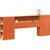 vidaXL Tête de lit avec espace de rangement brun cireux 200 cm pin massif
