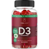 VitaYummy D3 Vitamins Raspberry (U) 60 stk.
