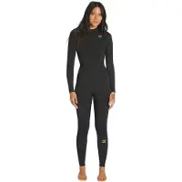 Billabong Synergy 4/3 Mm Woman Long Sleeve Chest Zip Neoprene Suit Noir 10 Femme