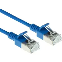 ACT Blue 10 meter LSZH U/FTP CAT6A datacenter slimline patch cable snagless with RJ45 connectors (DC7610)