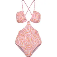 LASCANA Maillot de bain 'Lisa' orange / rose / rose clair / blanc