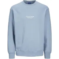 Jack & Jones Sweat-shirt bleu clair / blanc