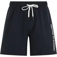 Marc O'Polo Shorts de bain 'Olmen Essentials' bleu nuit / blanc